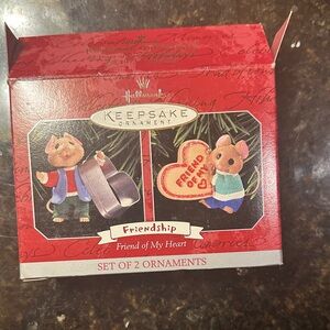 Hallmark Keepsake Friendship Ornament Set - 1998 friends of my heart